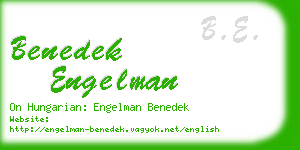 benedek engelman business card